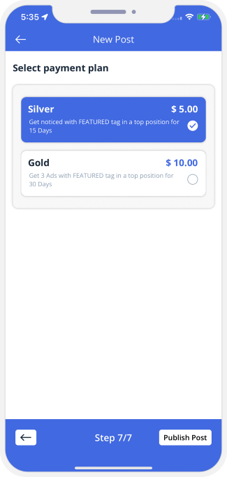 choose service categories