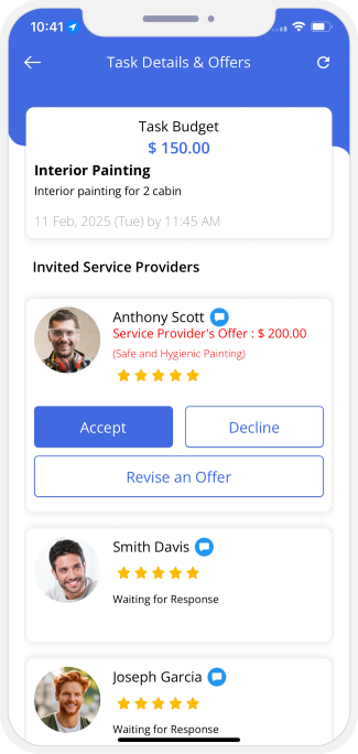 choose service categories
