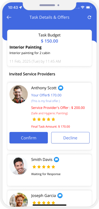 choose service categories