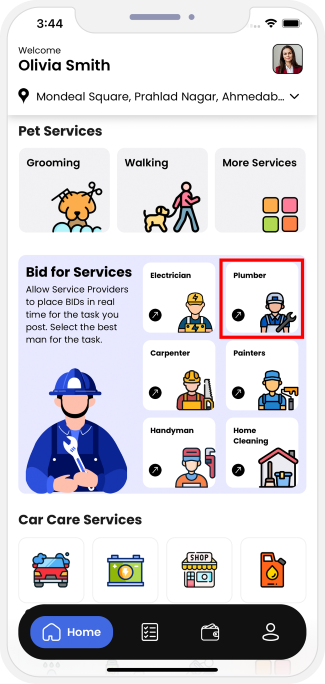 choose service categories