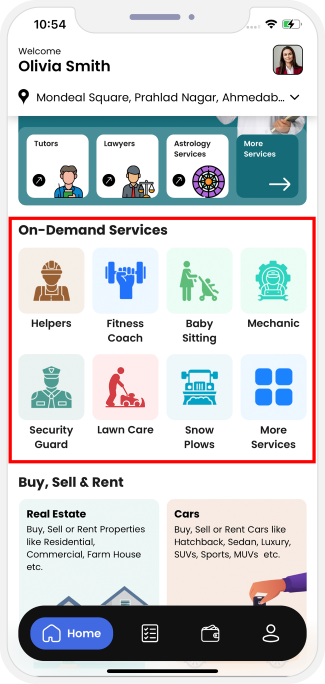choose service categories