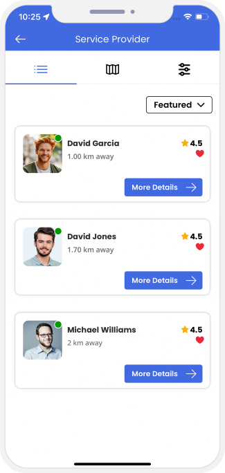 choose service categories