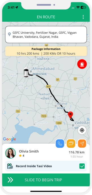rider get notification for trip started