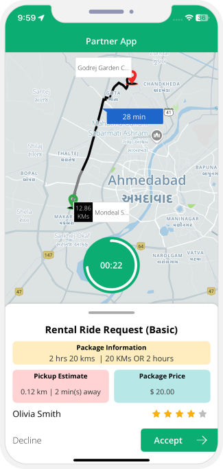 rental ride requests basic