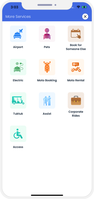 Select booking location