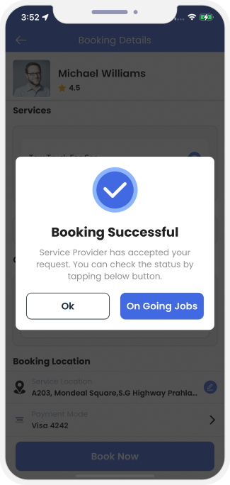 Select booking location