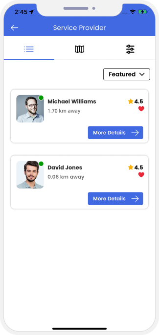 choose service categories