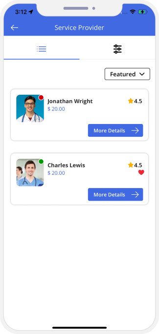 choose service categories