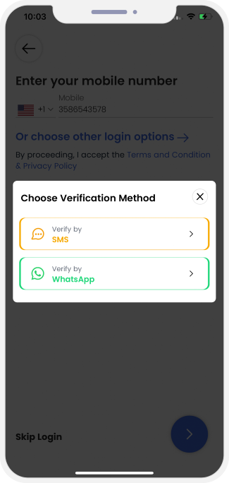 Select booking location
