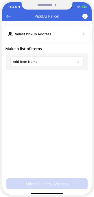 Select Address and Add Items