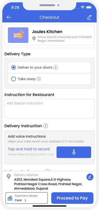 user confirm order to check out