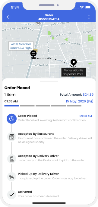 user track the order