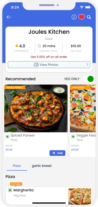 user order dashboard