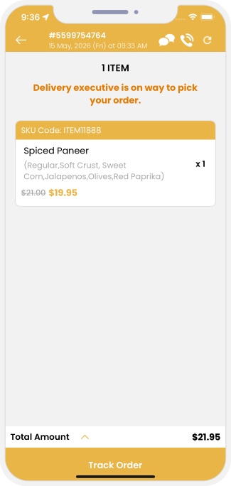 restaurant get notification for driver accept order