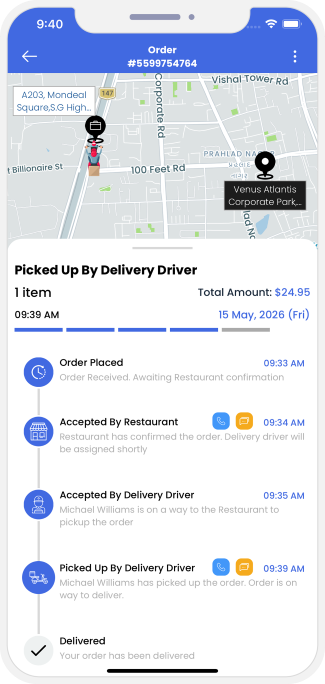 user see the status of the driver