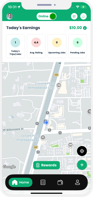 Driver set his availability