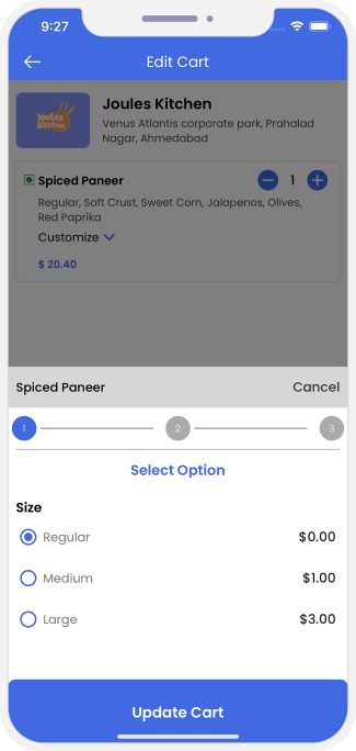 user add toppings