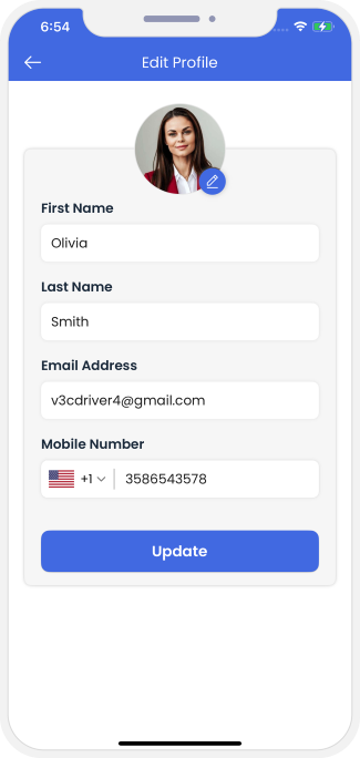 User can edit their profile