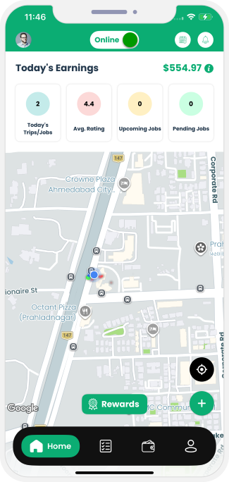 heat view for taxi and delivery