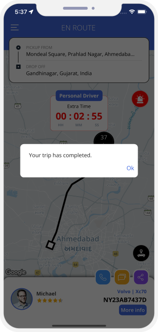 Trip completed