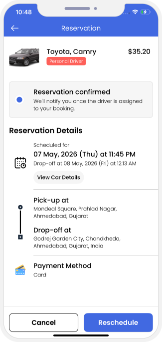 Select booking location