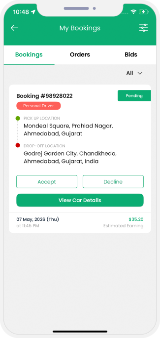 Select booking location