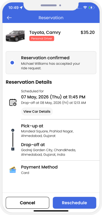 Select booking location
