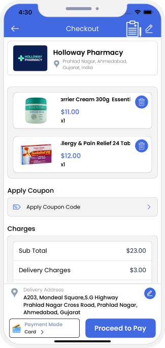 user confirm order to check out