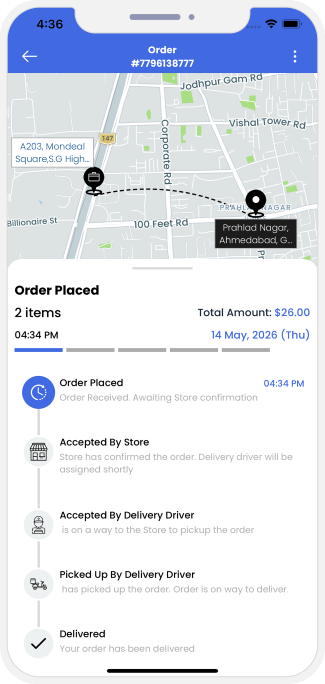 user track the order