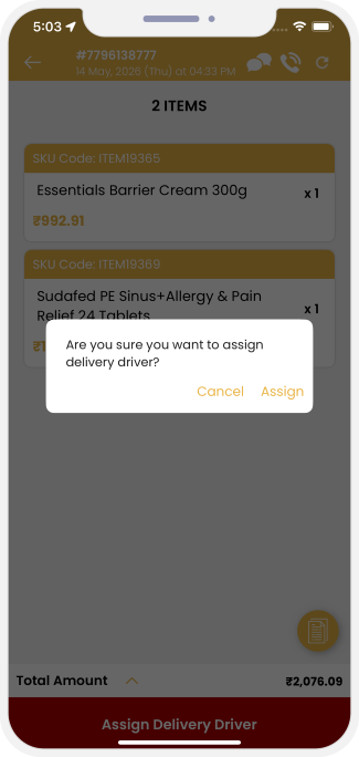 assign driver