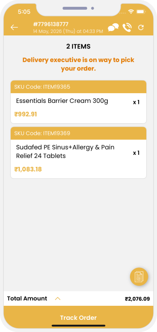 restaurant get notification for driver accept order
