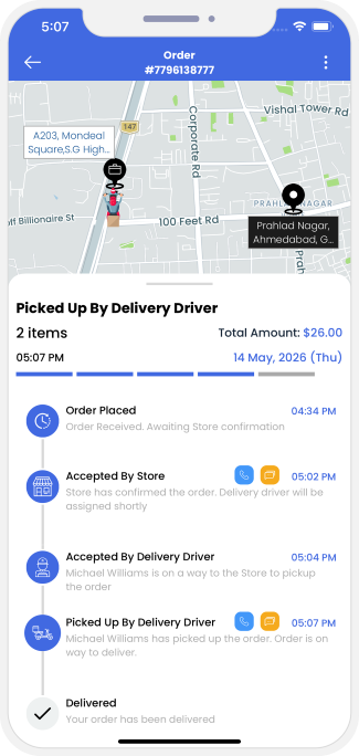 user see the status of the driver