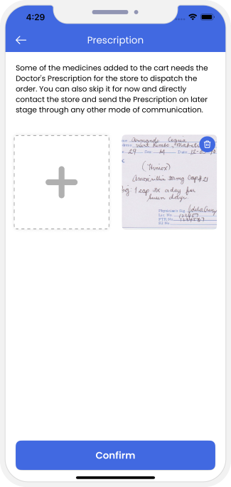 user confirm order to check out