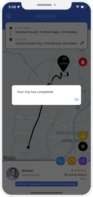 Trip completed