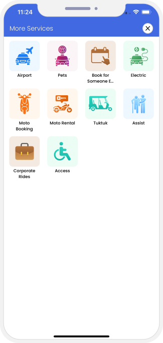 Select booking location