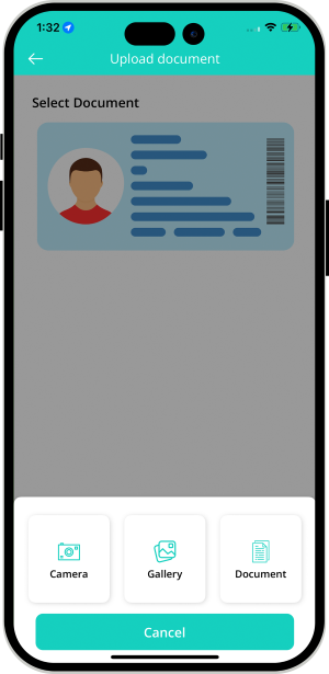 Massage Therapists upload ID documents from panel