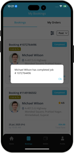 Select booking location