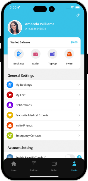 user app menu