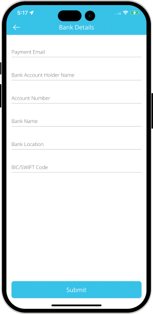 user and Medical Experts upload their bank details and invite friends to download app