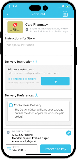 Voice Instruction for Delivery Driver