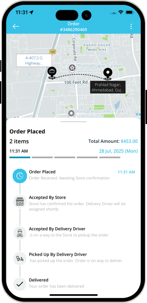 user track the order