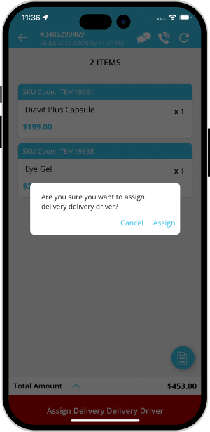 assign driver