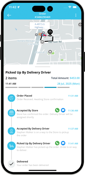 user see the status of the driver