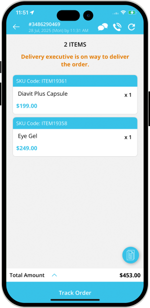 Store track status of order
