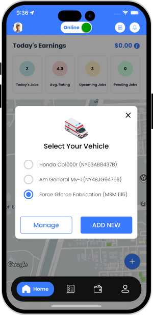 Select booking location