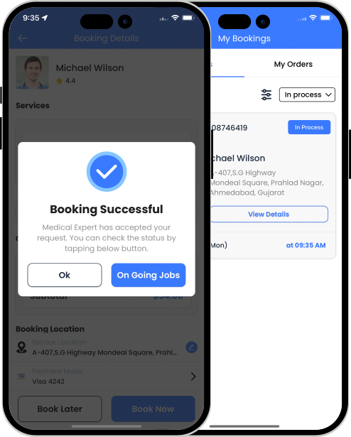 Select booking location