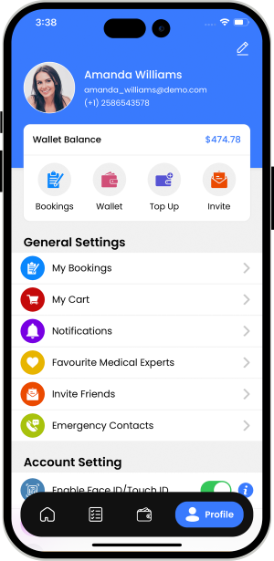 user app menu