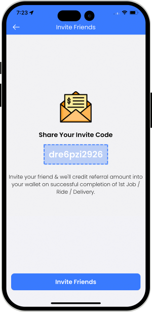 user and Medical Experts upload their bank details and invite friends to download app