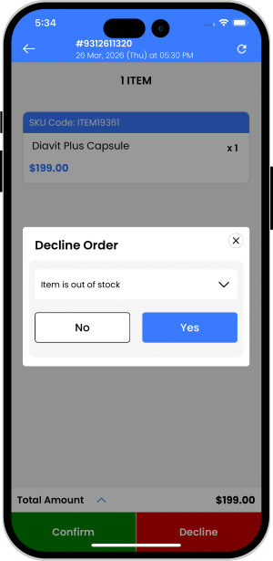 Order cancellation by Store