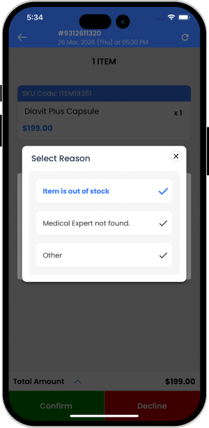 Order cancellation by Store